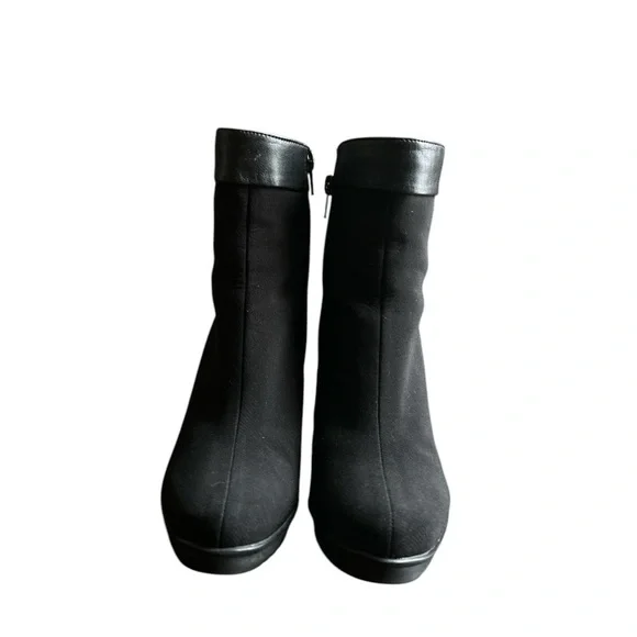 Stuart Weitzman Gore-Tex Black High Heel Ankle Boots - Picture 4 of 9